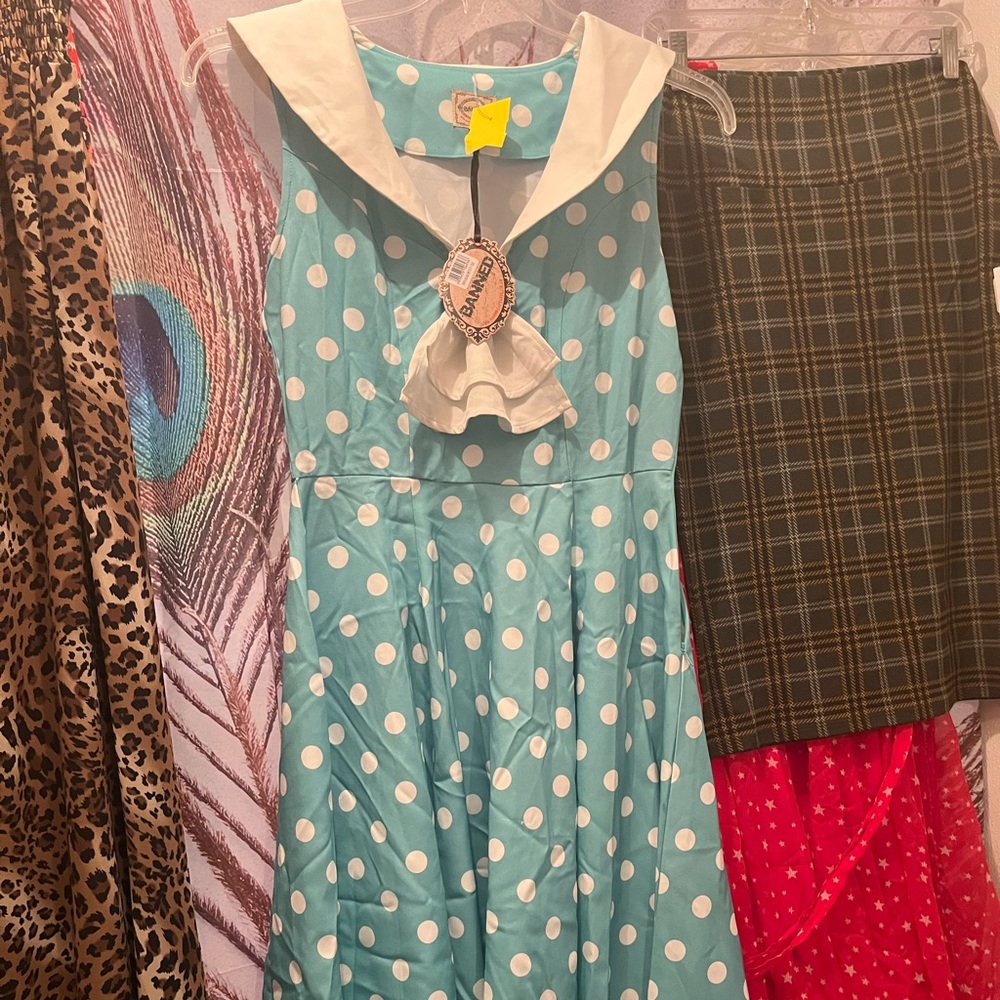 NWT XS Rockabilly Polka dot Dress